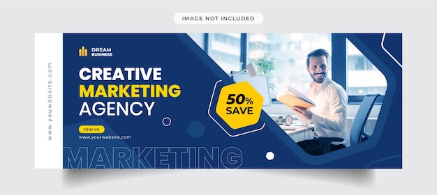 Digital marketing agency facebook cover  template