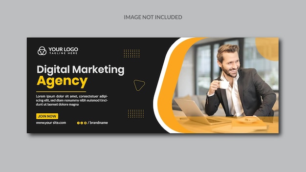 Vector digital marketing agency facebook cover in vector format