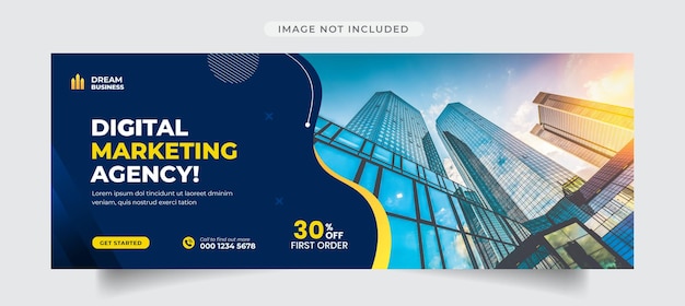 Digital marketing agency facebook cover and web banner template