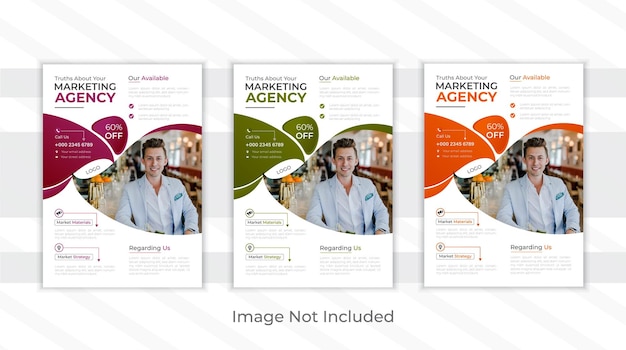 Digital marketing agency flyer design template