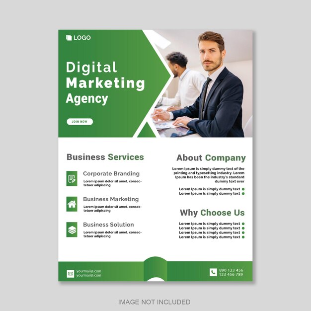 Digital marketing agency flyer design