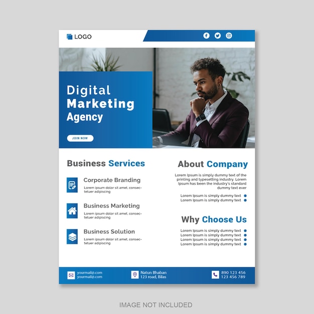 digital marketing agency flyer design