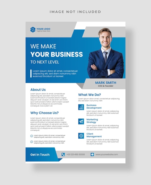 Digital marketing agency flyer template