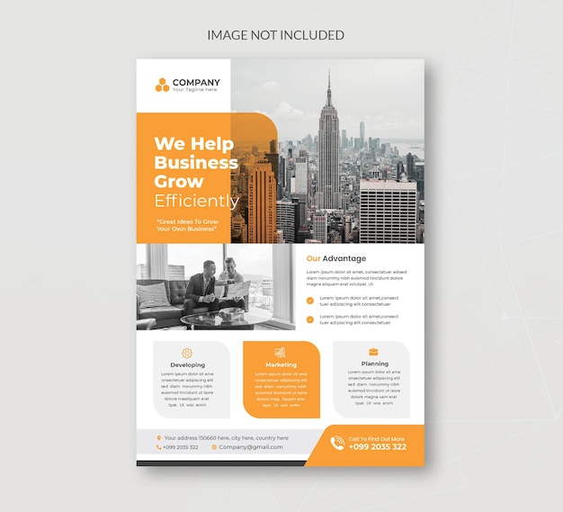 digital marketing agency flyer template