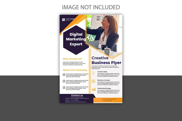 Digital marketing agency flyer template