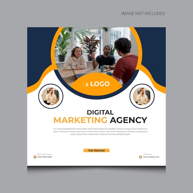 Digital marketing agency Instagram post and social media banner template design