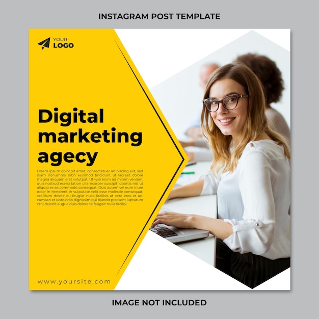 Digital marketing agency instagram post and social media template