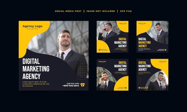 Digital marketing agency instagram post template