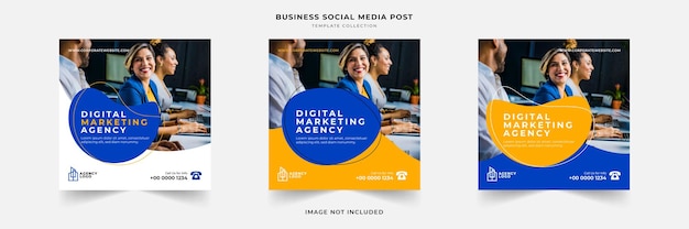 Шаблон сообщения в instagram агентства цифрового маркетинга