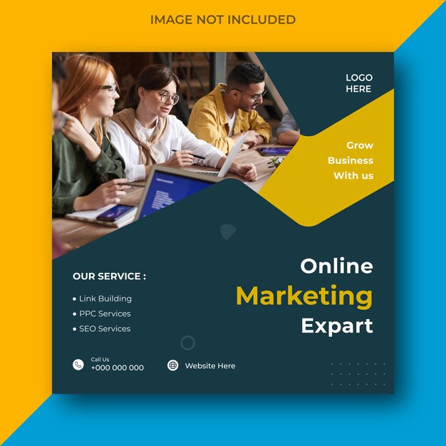 Digital marketing agency and Instagram social media post template