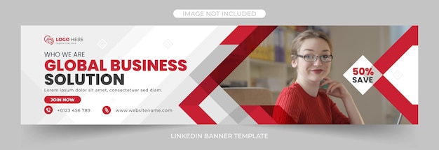 Vector digital marketing agency linkedin banner template