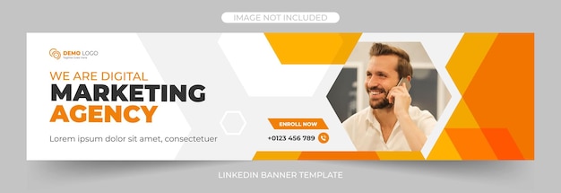 Digital marketing agency linkedin banner template