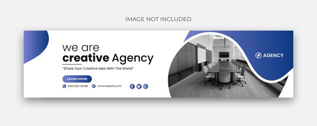 Digital marketing agency linkedin banner template