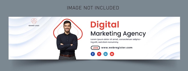 Digital Marketing Agency LinkedIn Cover Banner Template Premium Vector