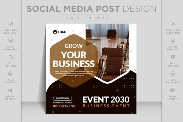 Digital marketing agency live webinar and corporate business social media banner post template