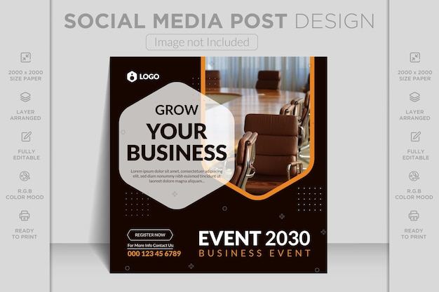 Digital marketing agency live webinar and corporate business social media banner post template