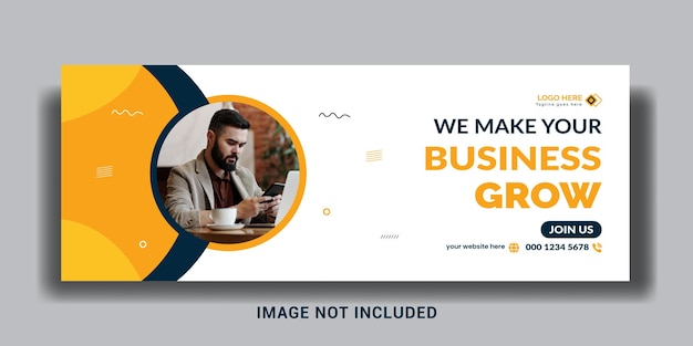 Digital marketing agency, modern banner business promotion, corporate social media banner template