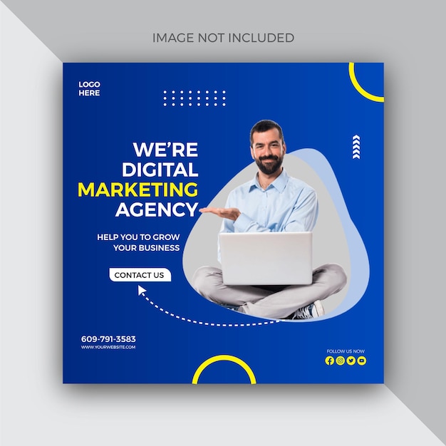 Digital marketing agency post Banner and corporate web banner template