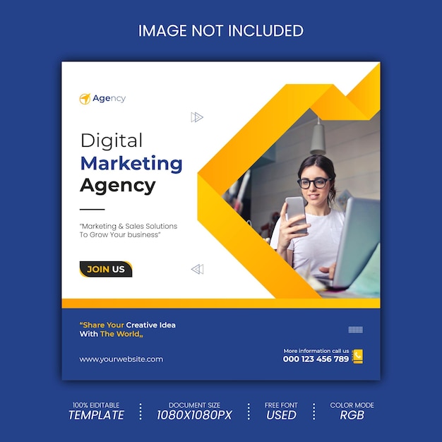 Vector digital marketing agency post design