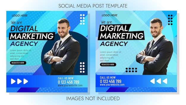 Vector digital marketing agency post media template