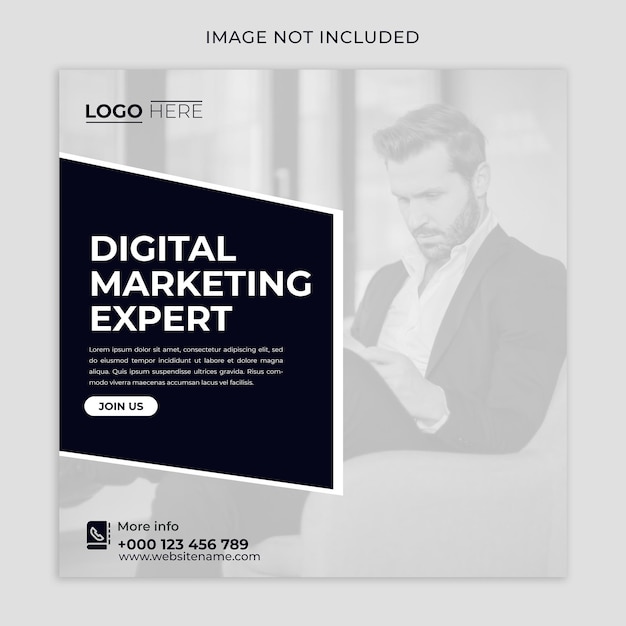 Vector digital marketing agency post and social media banner template