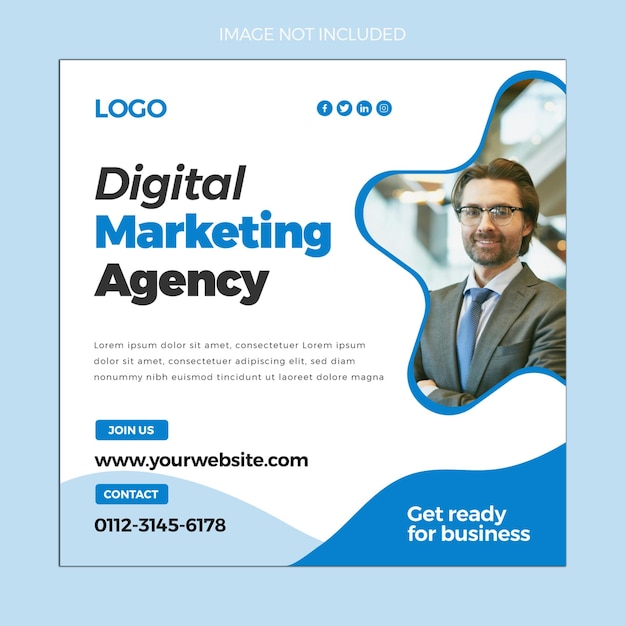 Digital Marketing Agency Post Template Design