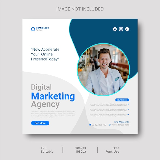 Digital marketing agency post template design