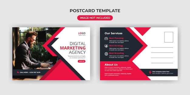 Digital Marketing Agency Postcard Template