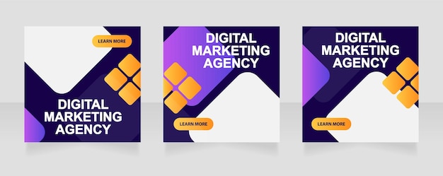 Vector digital marketing agency promotional web banner design template