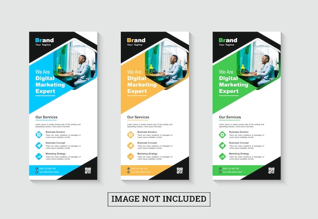 Digital marketing agency rack card or dl flyer template