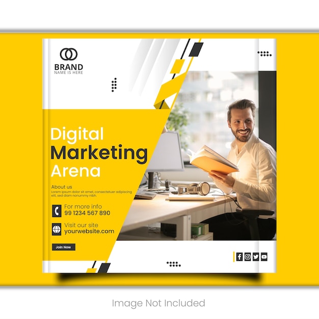 Vector digital marketing agency social media banner