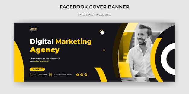 Digital marketing agency social media cover facebook cover web banner template