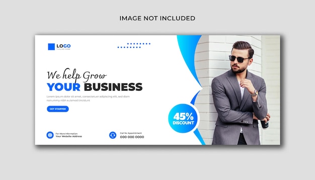 Digital marketing agency social media cover and web banner template