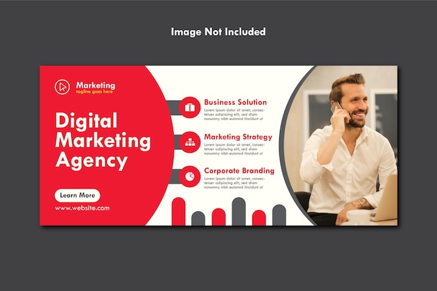 Digital Marketing Agency Social Media Facebook Cover Page Design Template