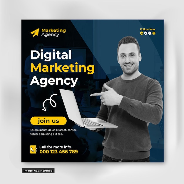 Digital Marketing agency Social media Instagram post banner Design