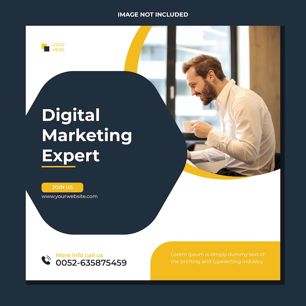 Digital marketing agency social media and instagram post banner template