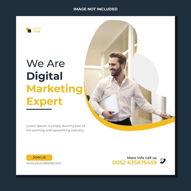 Vector digital marketing agency social media and instagram post banner template