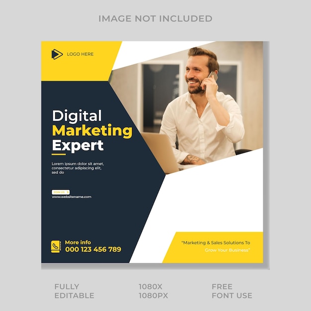 Digital marketing agency social media amp instagram post template