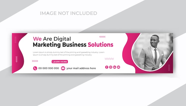 Digital marketing agency social media linkedin cover ads promotion or web banner template design