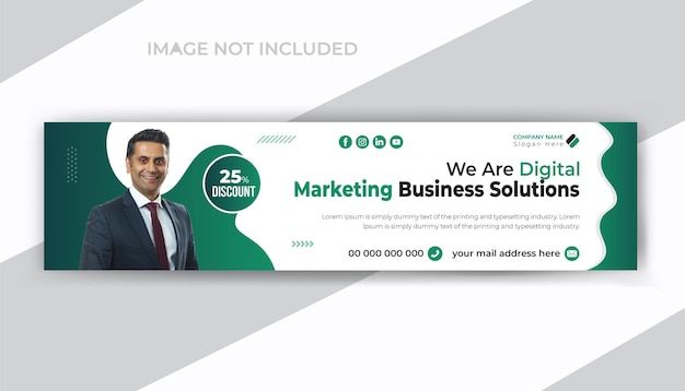 Digital marketing agency social media linkedin cover or web banner template design