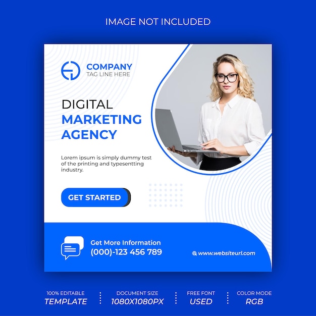 Agenzia di marketing digitale progettazione di banner per post sui social media