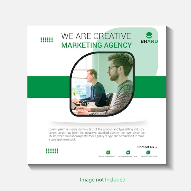 digital marketing agency social media post banner template