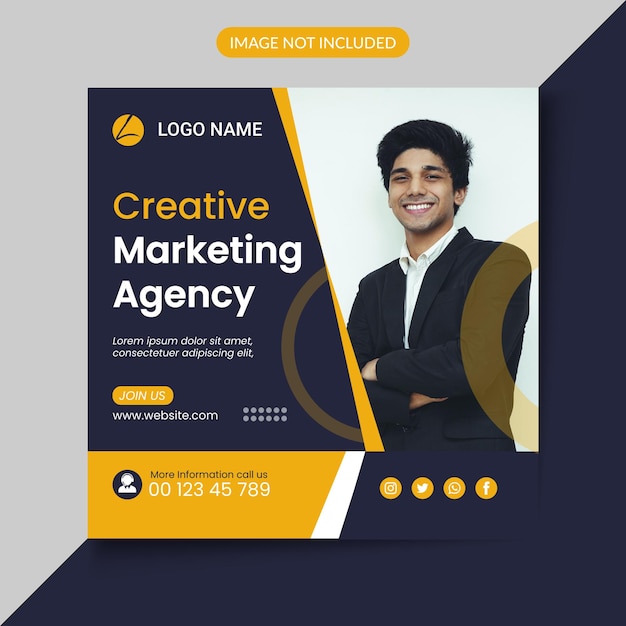 Digital marketing agency and social media post banner template