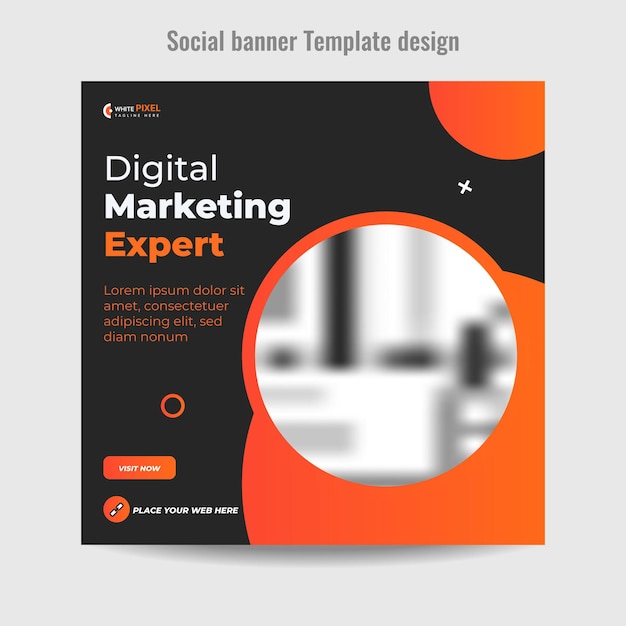 Digital marketing agency social media post banner