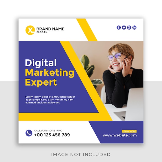 Digital marketing agency social media post design template