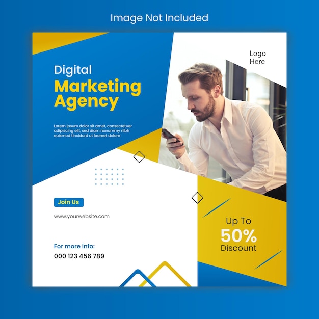 Digital marketing agency social media post design template