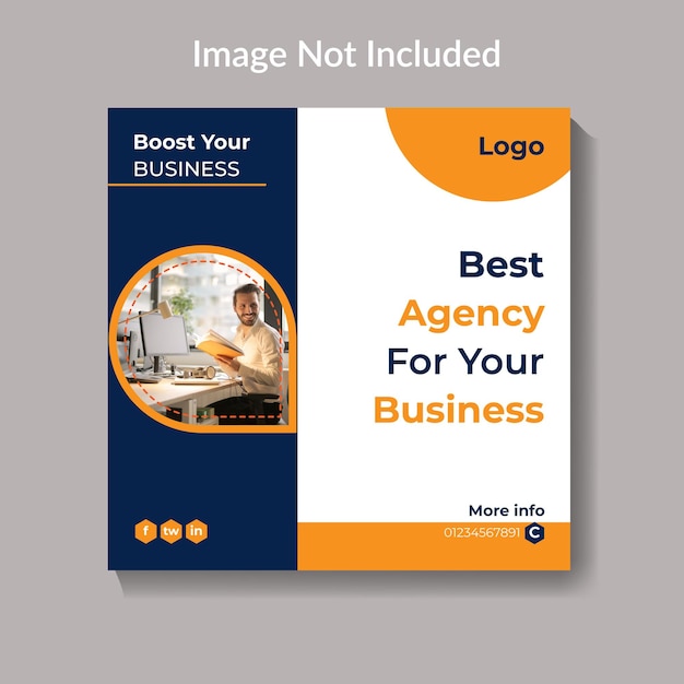 digital marketing agency social media post design template