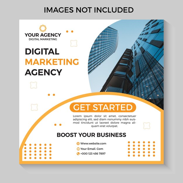 Digital Marketing Agency Social Media Post Design Vector