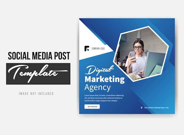 Digital Marketing Agency Social media post sjabloonontwerp premium vector