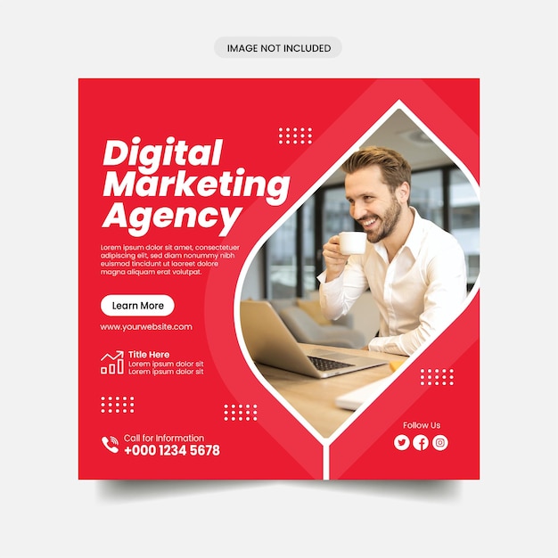 Digital marketing agency social media post, Squire Flyer, Web Banner